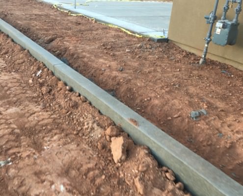 Cement curbing in St. George