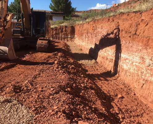 Property excavation in St. George