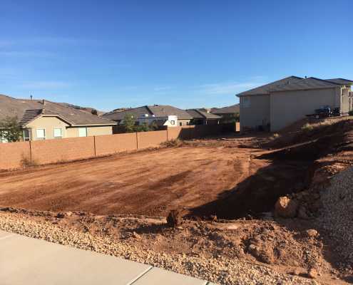 Excavation and home building in St. George